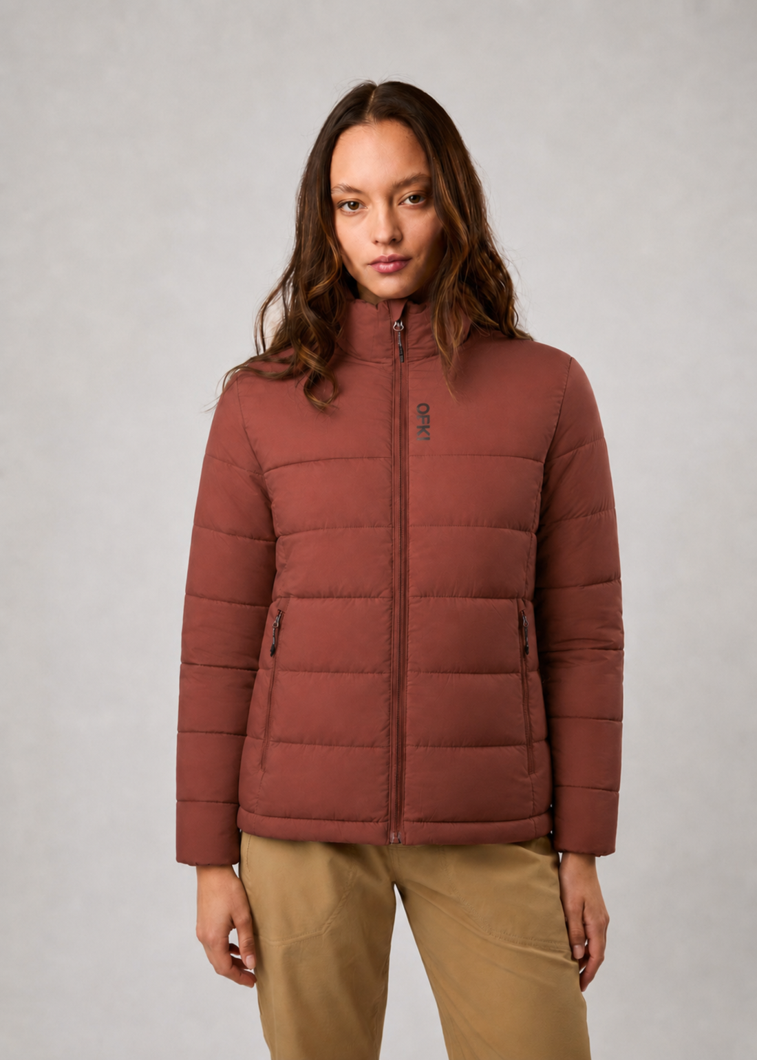 Parka Treva Pluma Sin Gorro Mujer