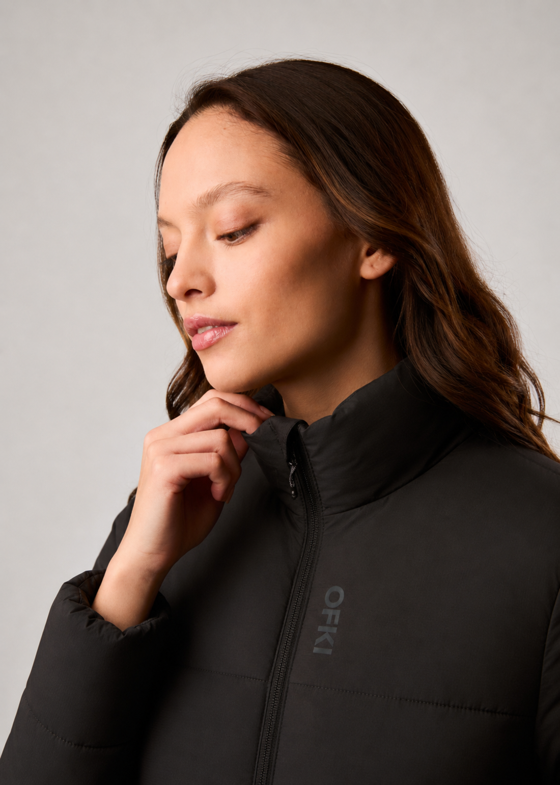 Parka Treva Pluma Sin Gorro Mujer